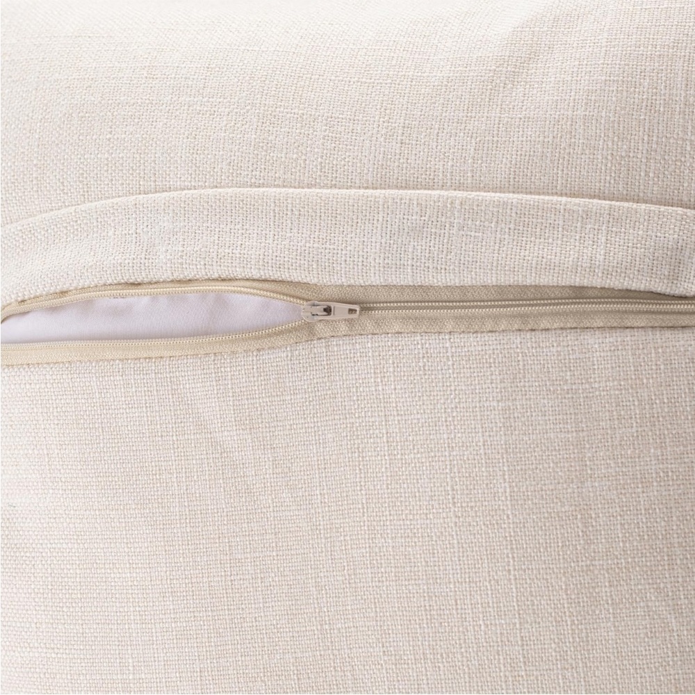 Farmhouse Mid Century Modern Bohemian Decorative Ivory Linen Pillow Case Cover - Picture 4 of 15